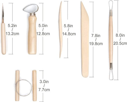 Nozomy Clay Tools,12PCS Pottery Clay Sculpting Tool Set