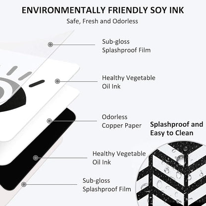 beiens High Contrast Baby Flashcards, Black White Color Newborn Brain Development Toys, Visual Stimulation Learning Activity Cards, Educational Infants Gift (Black & White(for 0-3 Months))