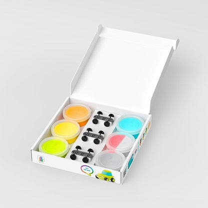 Fat Brain Toys Hey Clay Eco Cars, Air Dry Clay Kit with Interactive App for Kids & Tweens, Modeling Clay and Crafts Set