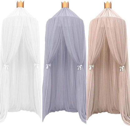 ESUPPORT Dome Princess Bed Canopy Round Lace Mosquito Net Play Tent Hanging House Decoration Lace Netting Curtains for Indoor Outdoor