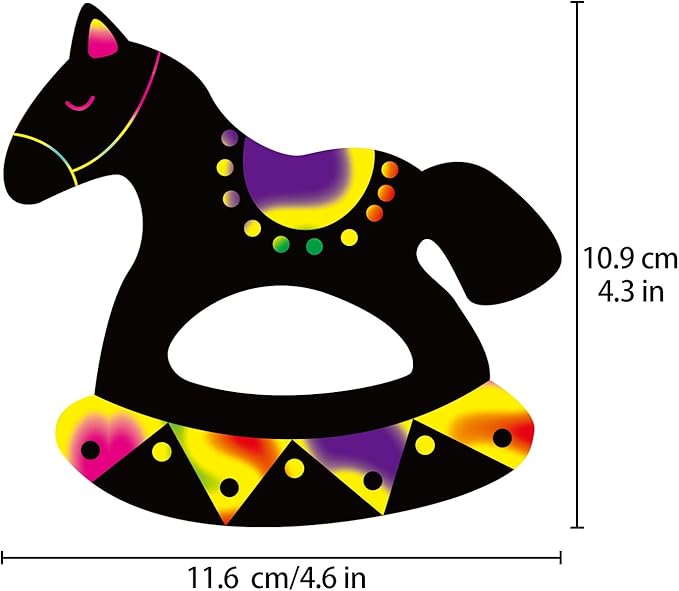 LOKIPA Christmas Scratch Paper Art Set, 80 Pieces Magic Rainbow Scratch Off Cards Ornaments for Kids Christmas