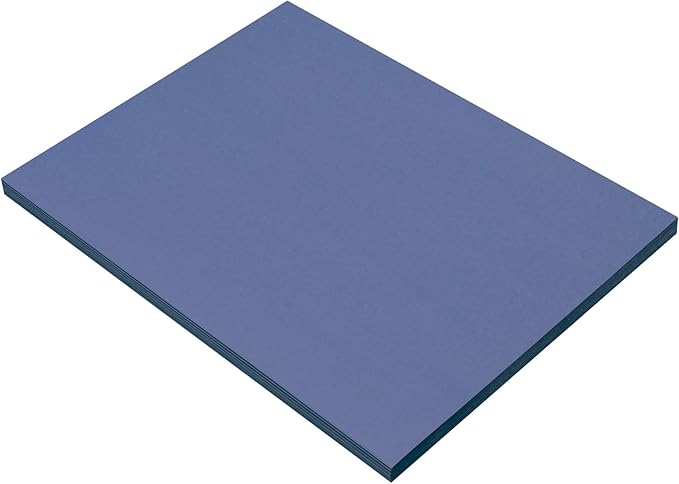 SunWorks 7403 Construction Paper, 9" x 12", 50 Sheets/Pack, Blue (Pack of 2)