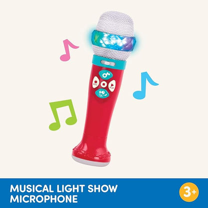Battat – Toy Karaoke Mic – Light – Up & Voicechanging Microphone – Record & Playback – Sing – Along with Bluetooth – 3+ Years– Musical Light Show Microphone