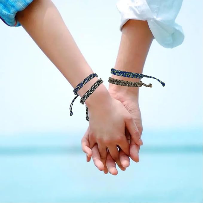 12 pcs Braided Friendship Bracelets for Teen Boys Woven Paracord Bracelets Set Valentines Exchange Gifts Easter Basket Fillers for Teen Teenager Birthday Christmas Party Favors