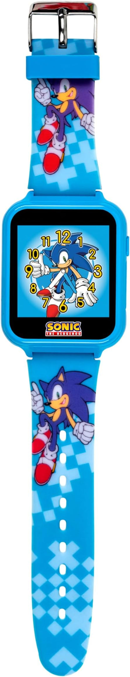 SEGA Sonic the Hedgehog Educational Learning Touchscreen Smart Watch Toy for Boys, Girls, Toddlers - Selfie Cam, Learning Games, Alarm, Calculator, Pedometer (Model: SNC4055AZ)