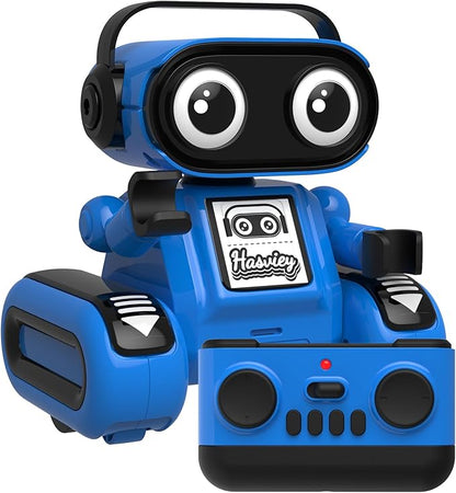 Robot Toys for Boys, Rechargeable Remote-Controlled Robot for Kids 6-8, RC Robots with Auto-Demo, Record, Repeat, Dance Moves, Music, Flexible Head & Arms, Gift Ideas for Birthday Xmas - Blue