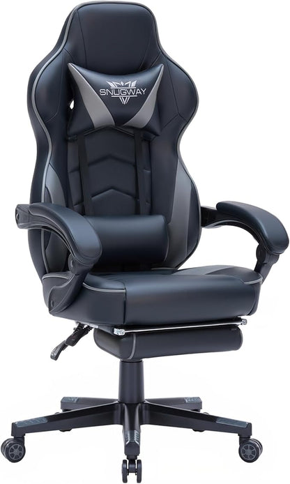 Gaming Chair High Back Ergonomic Racing Computer Desk with Comfortable Lumbar Support and Headrest Girl Gamer Height Adjustable