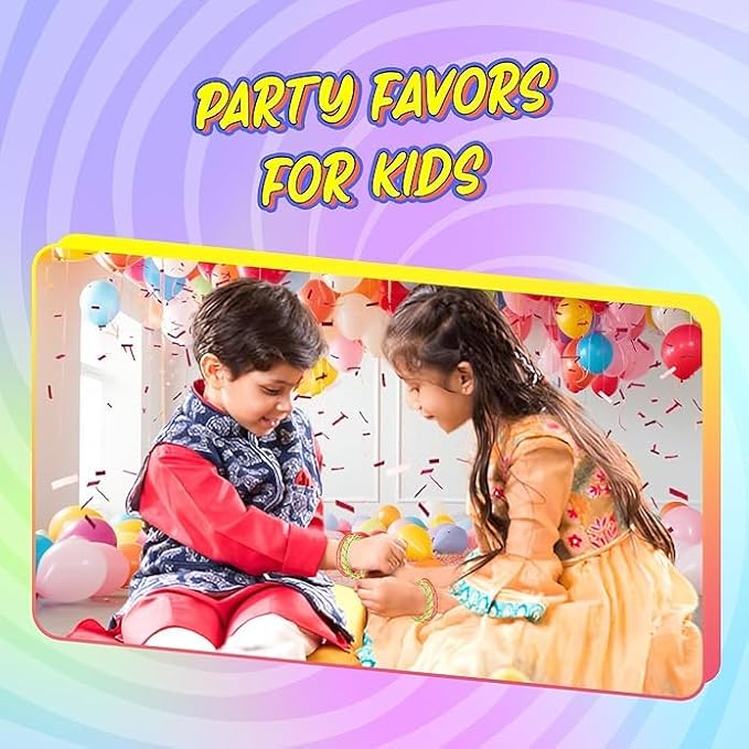 Bedwina Friendship Bracelets For Kids - (Pack of 432) Neon Adjustable Woven Rope Friendship Bracelets Bulk for Girls and Boys - Classroom Prizes for Kids Birthday Party Favors & Goodie Bag Stuffers