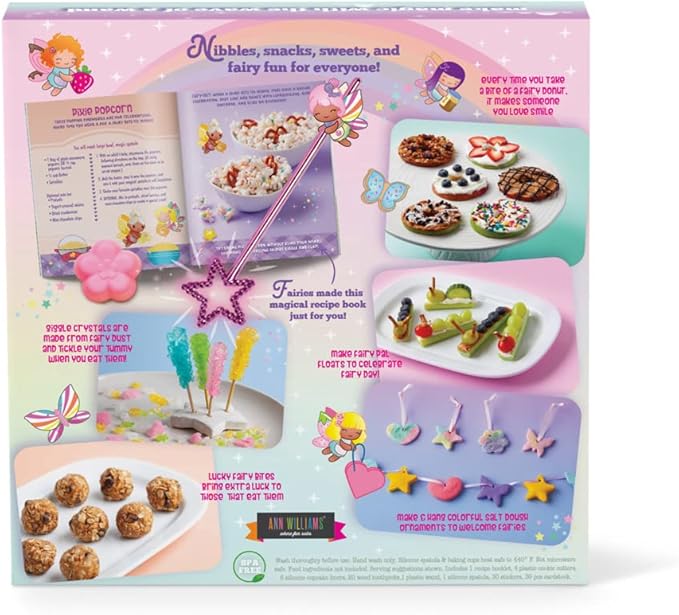 Craft-tastic – Create Your Own Magical Fairy Treats – Includes 40 Page Recipe Book Featuring 18 Fun & Easy-to-Make Recipes, Cookie Cutters, Silicone Cupcake Liners, Spatula, Magic Wand, and More!