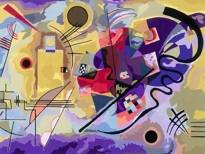 Ravensburger Kandinsky: Yellow-Red-Blue Paint by Numbers Kit for Adults - 23650 - Painting Arts and Crafts for Ages 14 and Up