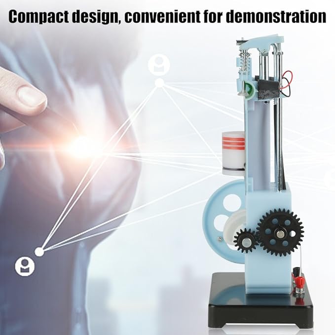 Engine Model,4 Stroke Hand Crank Model Engine Building Kit Scientific Physics Model for Physics Mechanics Experiment Teaching Instrument 4 Stroke
