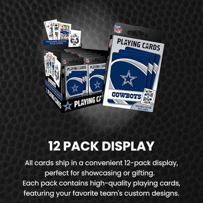 MasterPieces - NFL Playing Cards, Officially Licensed Seattle Seahawks Football Deck, Family Games for Adults and Kids, Standard Index
