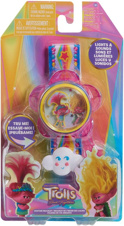 DreamWorks Trolls Band Together 9-inch Hug Time Talking Bracelet with Lights and Sounds, Kids Toys for Ages 3 Up by Just Play