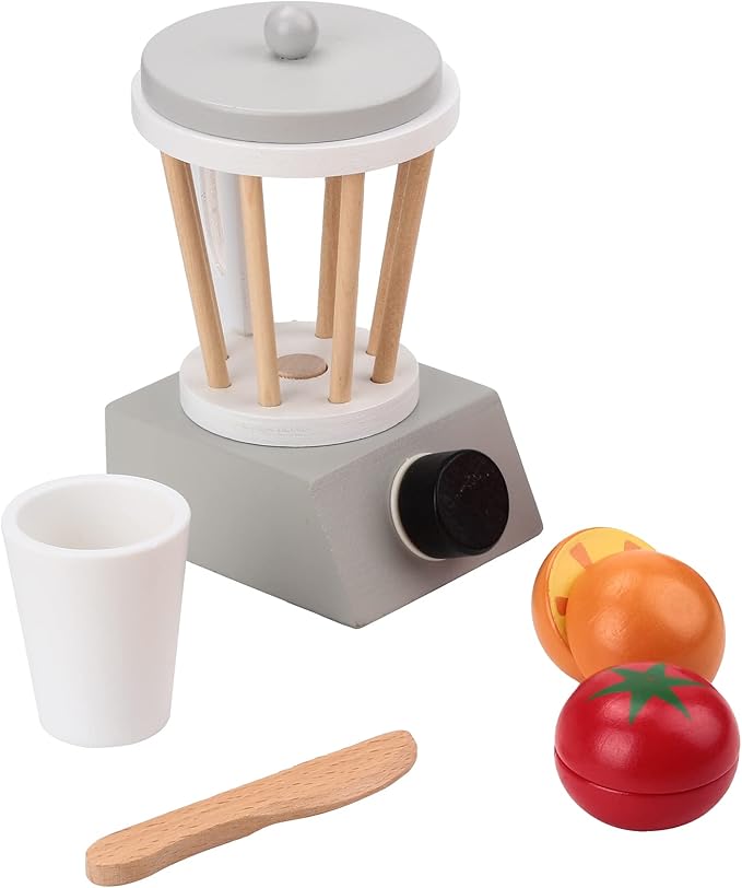 Juice Extractor Toys Pretend Play with Wooden Kitchen Accessories for Kids Entertainment Education Gift(JET03)