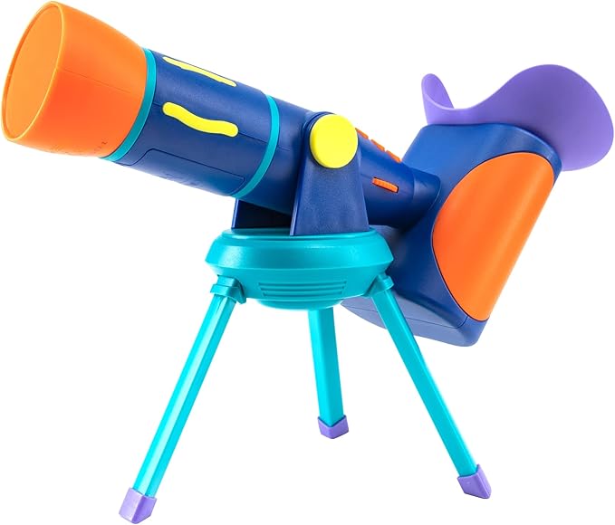 Educational Insights GeoSafari Jr. Talking Telescope (English & Asian Audio Version) - Telescope for Kids, STEM Toys, Interactive Learning for Kids Ages 4+, Space Toys for Kids