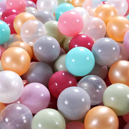 Ball Pit Balls Plastic Balls for Ball Pit Phathalate Free BPA Free Plastic Balls 100pcs 2.2" Set for Toddlers for Play Tent Tunnel