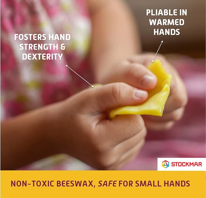 Stockmar Modeling Beeswax - 3 Assorted Pieces Red Yellow Blue