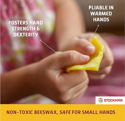 Stockmar Modeling Beeswax - 3 Assorted Pieces Red Yellow Blue