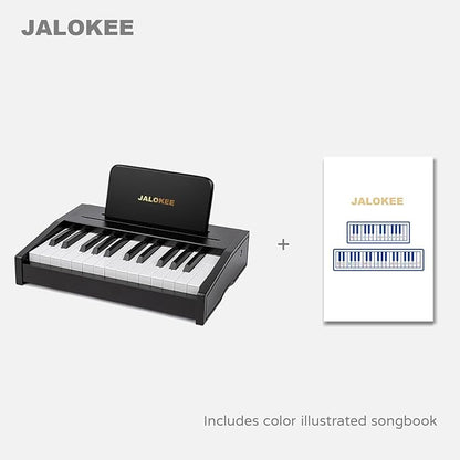 Kids Piano Keyboard, Digital Piano for Kids, Music Educational Instrument Toy, Wood Toy for 3+ Girls and Boys (Black, 25 Keys)