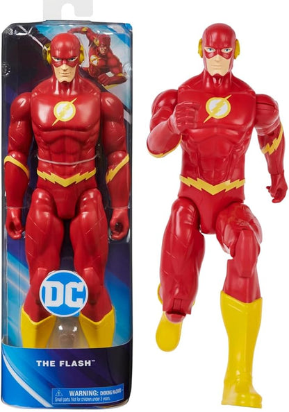 DC Comics The Flash Collectible Action Figure, 12 Inches Tall, 11 Articulation Points, Red Suit, Action Poses, Children's Toy
