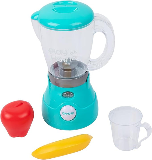 Toy Blender for Kids That Works Small Smoothie Maker with Realistic Action Montessori Pretend Play Kitchen Appliances Cooking Set Accessories for Toddlers Ages 3-5 Toy Food Girl Gift