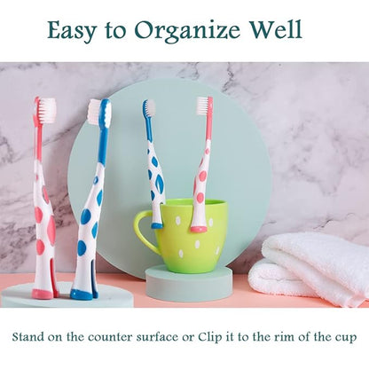 8 Packs Kids Toothbrush, Extra Soft Lovely Little Deer Toddler Toothbrush for Kids 2-8 Years (Pink&Orange&Blue&Green)