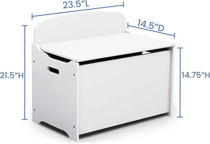 Delta Children MySize Deluxe Toy Box, Bianca White