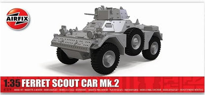 Airfix Model Tank - A1379 Ferret Scout Car Mk.2, Plastic Model Kits for Adults & Kids, 1:35 Scale, Skill Level 2, WW2 Theme Military Models, World War 2 Tanks
