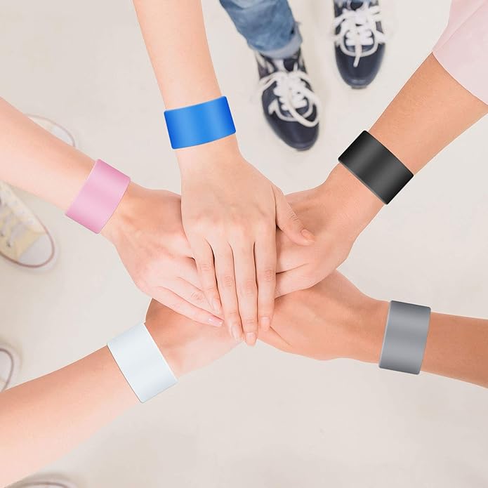 26 Pieces Rainbow Silicone Slap Bracelets, Soft and Safe Blank Silicone Slap Bracelet for Adults and Teens, Families Craft Kit Party Favors, 13 Colors