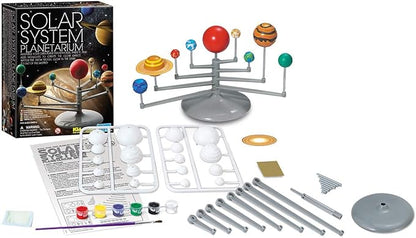 4M: Solar System Planetarium - Assemble Your Own 11.8" Model, Snap-Together, Glow-in-The-Dark Paint, DIY STEM Craft & Science Project Kit, Kids 8+