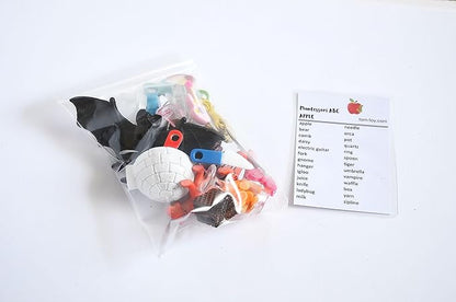 TomToy Apple Alphabet Objects Set for Montessori ABC Box, Set of 26 Objects
