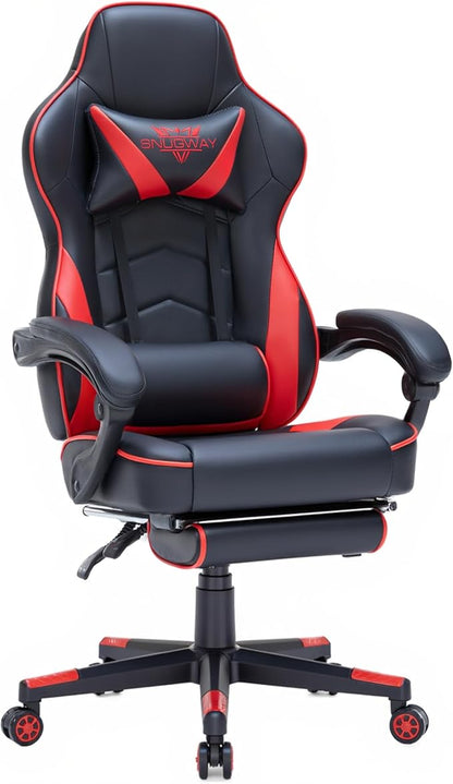 Gaming Chair High Back Ergonomic Racing Computer Desk with Comfortable Lumbar Support and Headrest Girl Gamer Height Adjustable