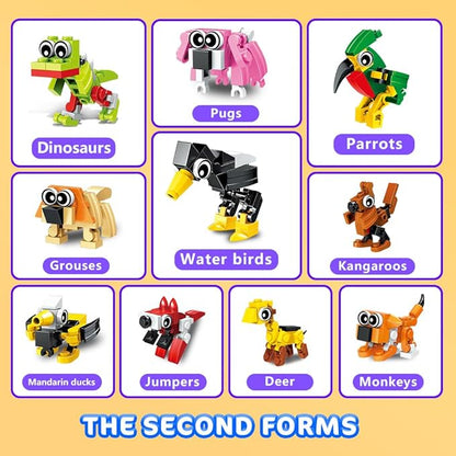 HOGOKIDS Party Favors for Kids, 20 Pack Animals Building Block Toy, Easter Gifts Goodie Bags Stocking Stuffer Classroom Prizes Building Set, Christmas Birthday Gift for Boys Girls Ages 6-12+