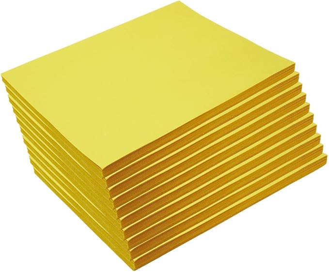 Colorations Construction Paper,Yellow,9 inches x 12 inches,200 Sheets,Heavyweight Construction Paper,Crafts,Art,Kids Art,Painting,Coloring,Drawing,Creating,Paper,Art Project,All Purpose