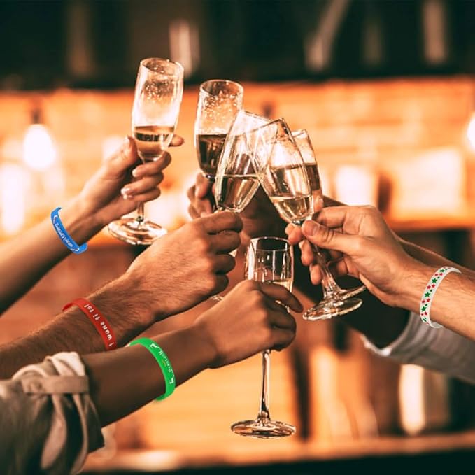 Coogam 40PCS Christmas Silicone Bracelets, Xmas Rubber Wristbands Accessories Gift for Kids Adults Stocking Stuffers, New Year Holiday Decoration Wrist Band Party Supplies Favors