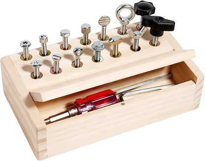 INIFEIDALA Kids Tool Set,Montessori Toys for 3 4 5 Year Old,Montessori Screwdriver Board Set,Sensory Preschool Learning for Toddler Travel,Fine Motor Skills - STEM Toys
