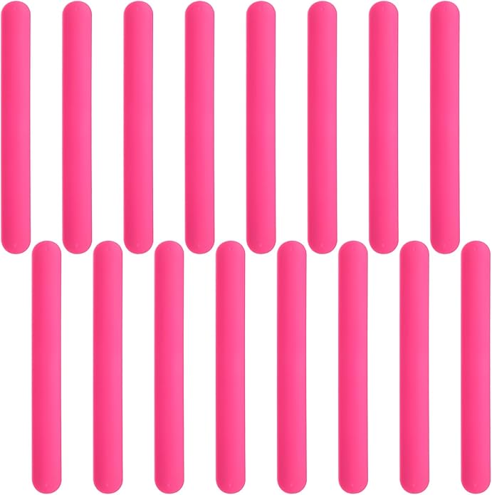 Silicone Rubbber Slap Bracelets Plain Slap Bracelets Wrist Soft and Safe Slap Bands Wrap Band for School Party Favors DIY Painting Wristband Craft