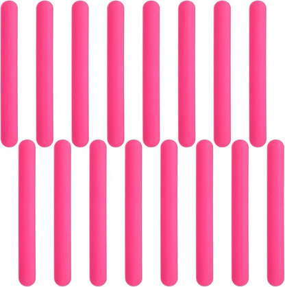 Silicone Rubbber Slap Bracelets Plain Slap Bracelets Wrist Soft and Safe Slap Bands Wrap Band for School Party Favors DIY Painting Wristband Craft