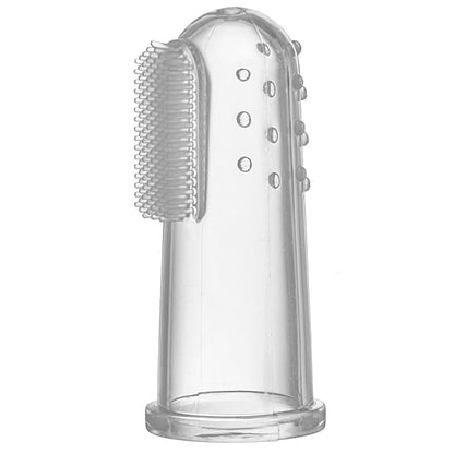 Dr. Brown's 100% Silicone Baby Finger Toothbrush and Toothpaste Set, 2-Pack Toothbrush with Storage Case, Fluoride-Free Apple Pear Toddler Toothpaste