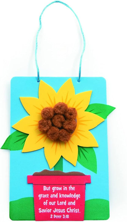 Fun Express Grow with Jesus Sunflower CK - Craft Kits - 12 Pieces
