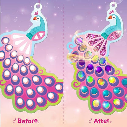 Imagimake Mirror Mosaic Butterfly & Peacock Kids Art Set | DIY Craft Kit | Foil Stickers for Kids | Mosaic Kit | Travel Toys | Birthday Gift for Girls and Boys Ages 3,4,5,6,7,8 |