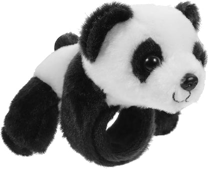 Abaodam Animal Slap Bracelet Panda Slap Bracelet Plush Panda Stuffed Animal Hugger Snap Wrist Band for Kids Birthday Party