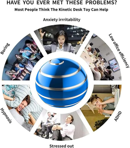 Kryfa Kinetic Desk Toys, Adults Fidget Toys, Fidget Toys for Kids Ages 8-12, Sensory Toys for Kids with Autism, Stocking Stuffers for Kids Party Favors Toys (1.54", Blue)
