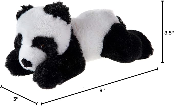 Wild Republic EcoKins Mini Panda Stuffed Animal 8 inch, Eco Friendly Gifts for Kids, Plush Toy, Handcrafted Using 7 Recycled Plastic Water Bottles (24796)