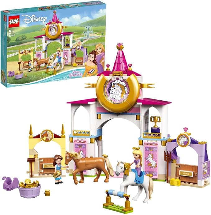 LEGO Disney Belle and Rapunzel’s Royal Stables 43195 Building Kit; Great for Inspiring Imaginative, Creative Play (239 Pieces)