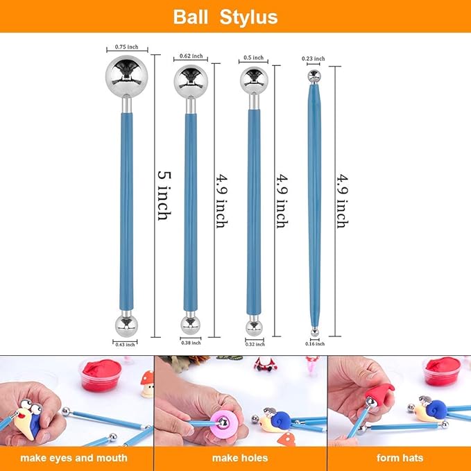 DIY Polymer Clay Tools, 25pcs Polymer Clay Sculpting Tools with Storage Bag Modeling Clay Tools Clay Sculpting Tools for Kids