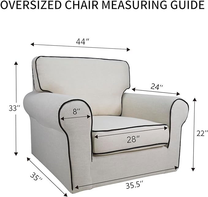 PureFit Reversible Quilted Sofa Cover, Water Resistant Slipcover Furniture Protector, Washable Couch Cover with Non Slip and Elastic Straps for Kids, Dogs, Pets (Oversized Chair, Gray/Gray)