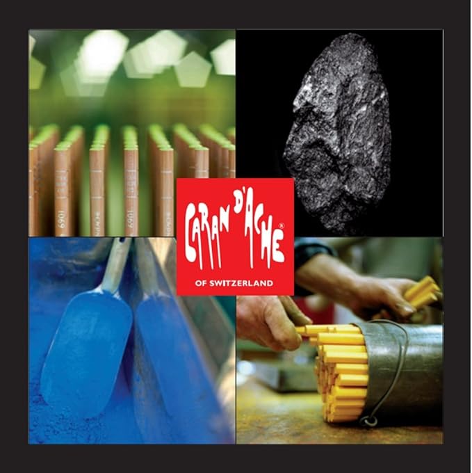 Caran d'Ache Fancolor Color Pencils, 6 Colors, Mini Pencils