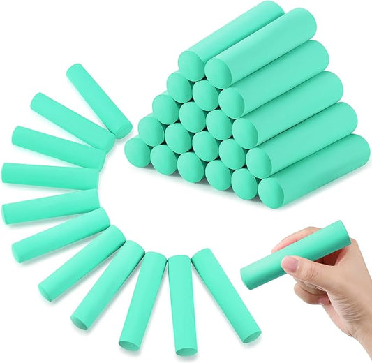 Fulmoon 40 Pcs Jumbo Sidewalk Chalk for Kids Outdoor Art Non Toxic Large Washable Street Chalk for Adults Drawing Painting Graffiti Classroom(Green,Round Style)