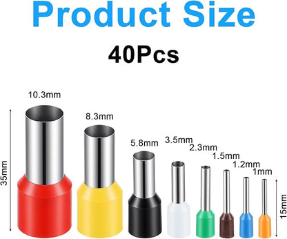 40Pcs Polymer Clay Cutters Set with Storage Case, 8 Sizes Round Circle Shape Clay Cutters Molds for Jewelry Making, Pottery, Baking, DIY Crafts (Multi-Color)